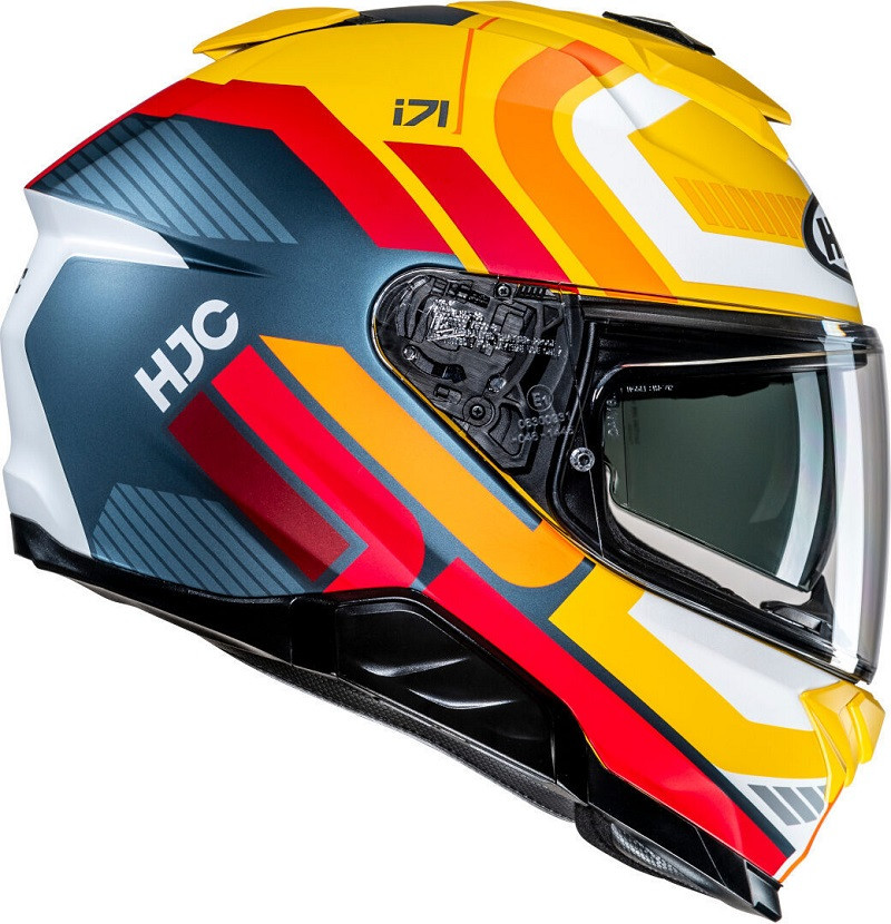 HJC casco moto integral I71 Viz MC3SF amarillo - Imagen 5
