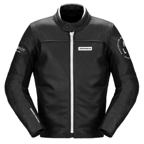 Spidi chaqueta moto piel Genesis Blanca