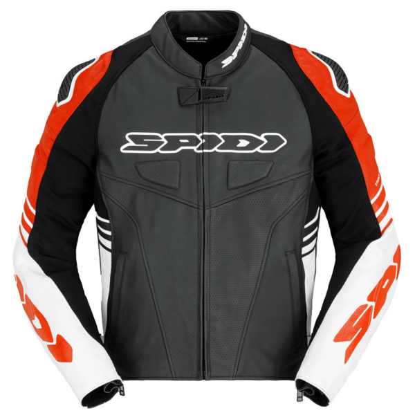 Spidi chaqueta moto piel Track Warrior roja