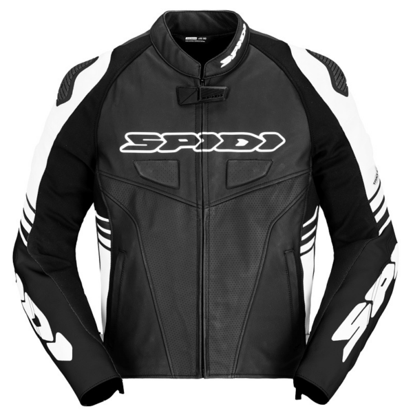 Spidi chaqueta moto piel Track Warrior Blanco