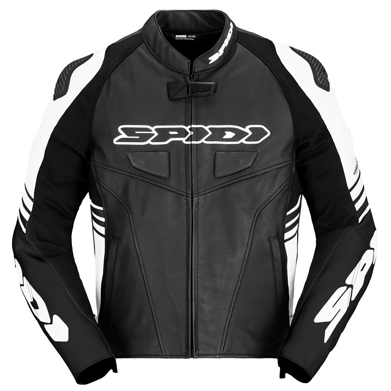 Spidi chaqueta moto piel Track Warrior Blanco