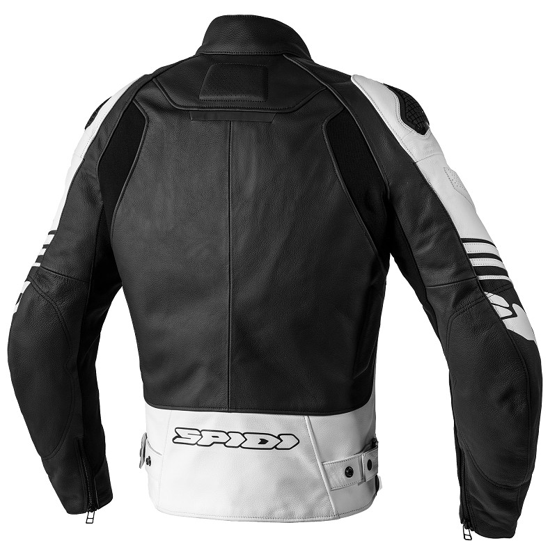 Spidi chaqueta moto piel Track Warrior Blanco - Imagen 2