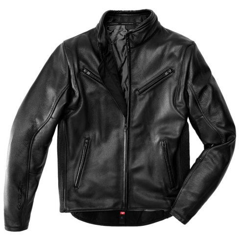 Spidi chaqueta moto piel Premium negra