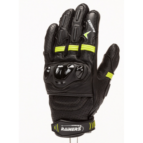 Rainers guantes moto Road fluor