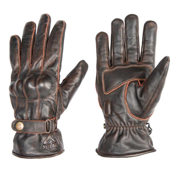 By City guantes moto Elegant marrón oscuro