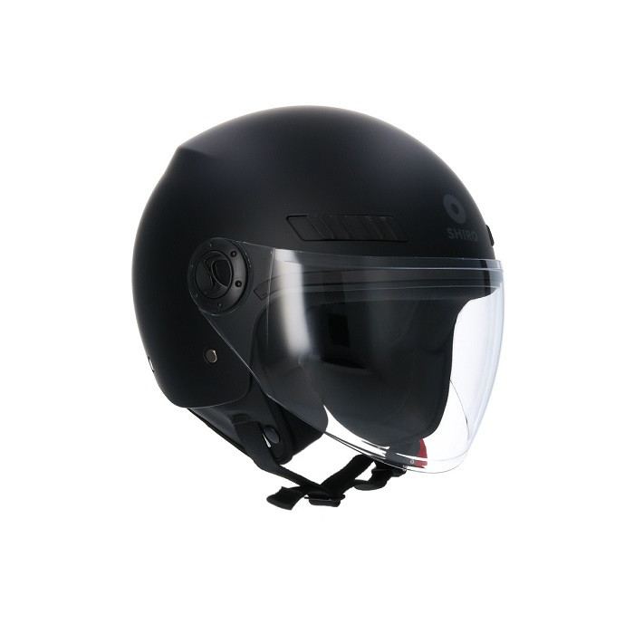 Shiro casco moto jet SH62 negro mate