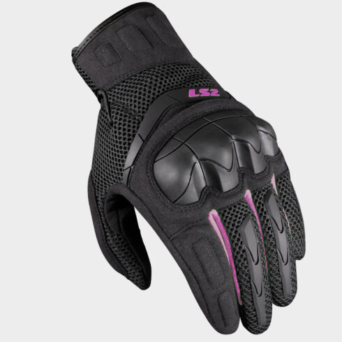 LS2 guantes moto mujer verano Kubra rosa