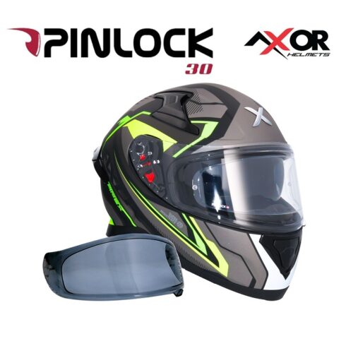 Shiro Casco Moto integral Axor Apex Road Trip fluor