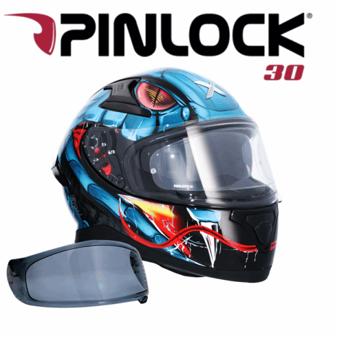 Shiro Casco Moto integral Axor Apex Venomous DV azul