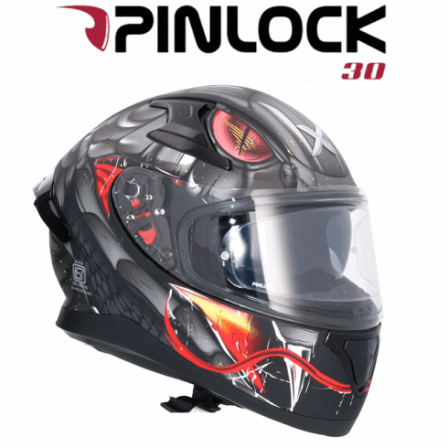 Shiro Casco Moto integral Axor Apex Venomous DV gris