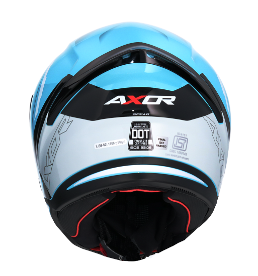 Shiro Casco Moto integral 890 Hunter Axor Spear azul - Imagen 3