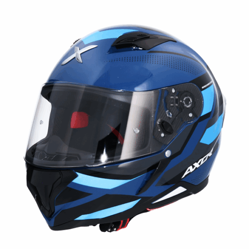 Shiro Casco Moto integral 890 Axor Hunter Cornet Azul