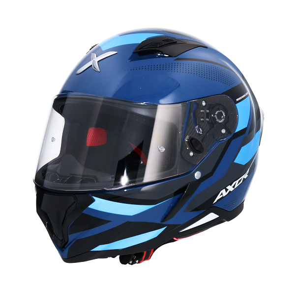 Shiro Casco Moto integral 890 Axor Hunter Cornet Azul