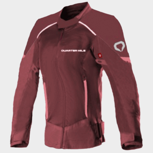 QuarterMile Chaqueta mujer moto verano Tracer burdeos