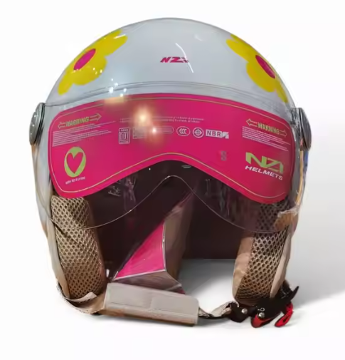 NZI casco moto jet Pasarela Agatha Ruiz de la Prada Margaritas - Imagen 2