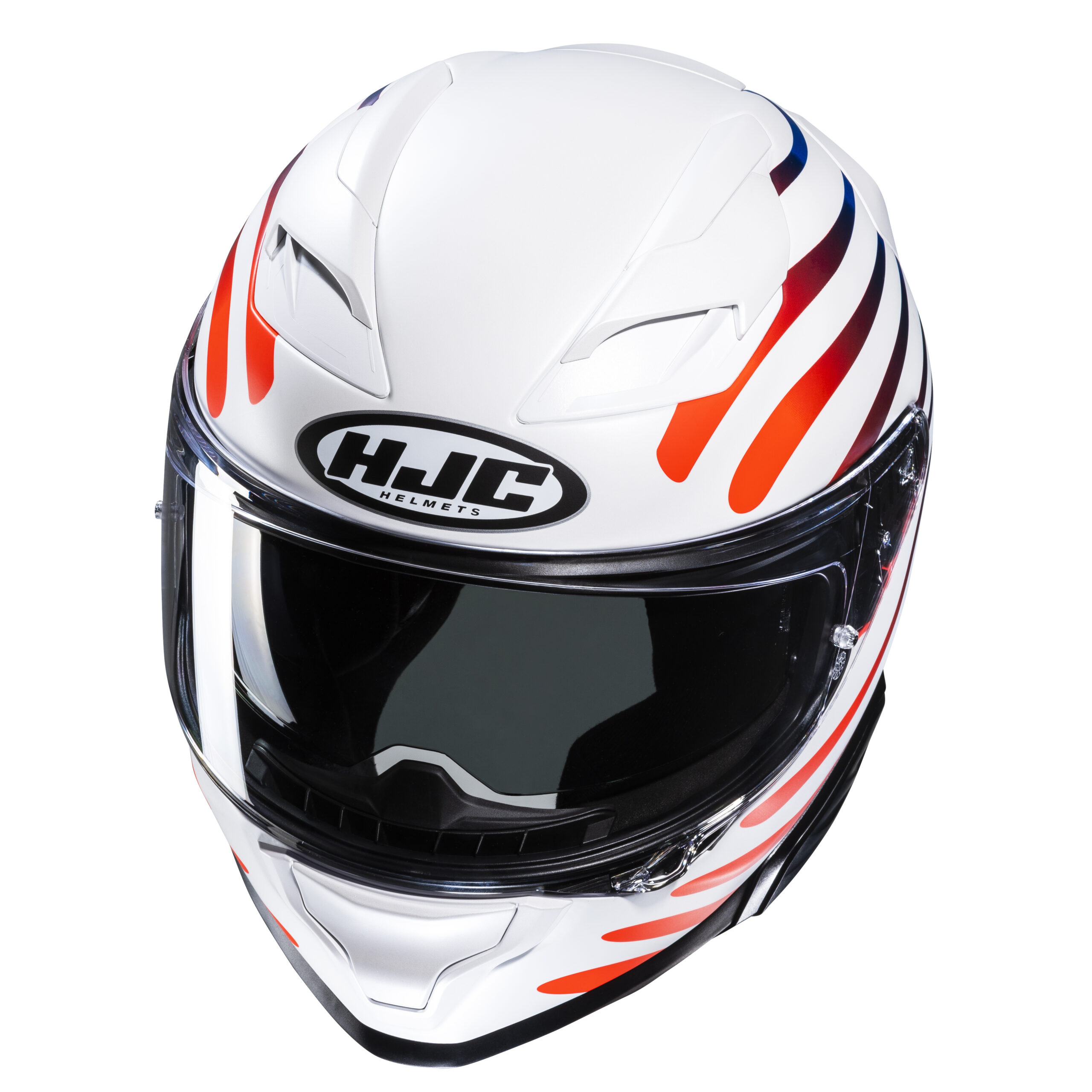 HJC casco moto integral F71 Zen naranja azul blanco MC21SF - Imagen 2