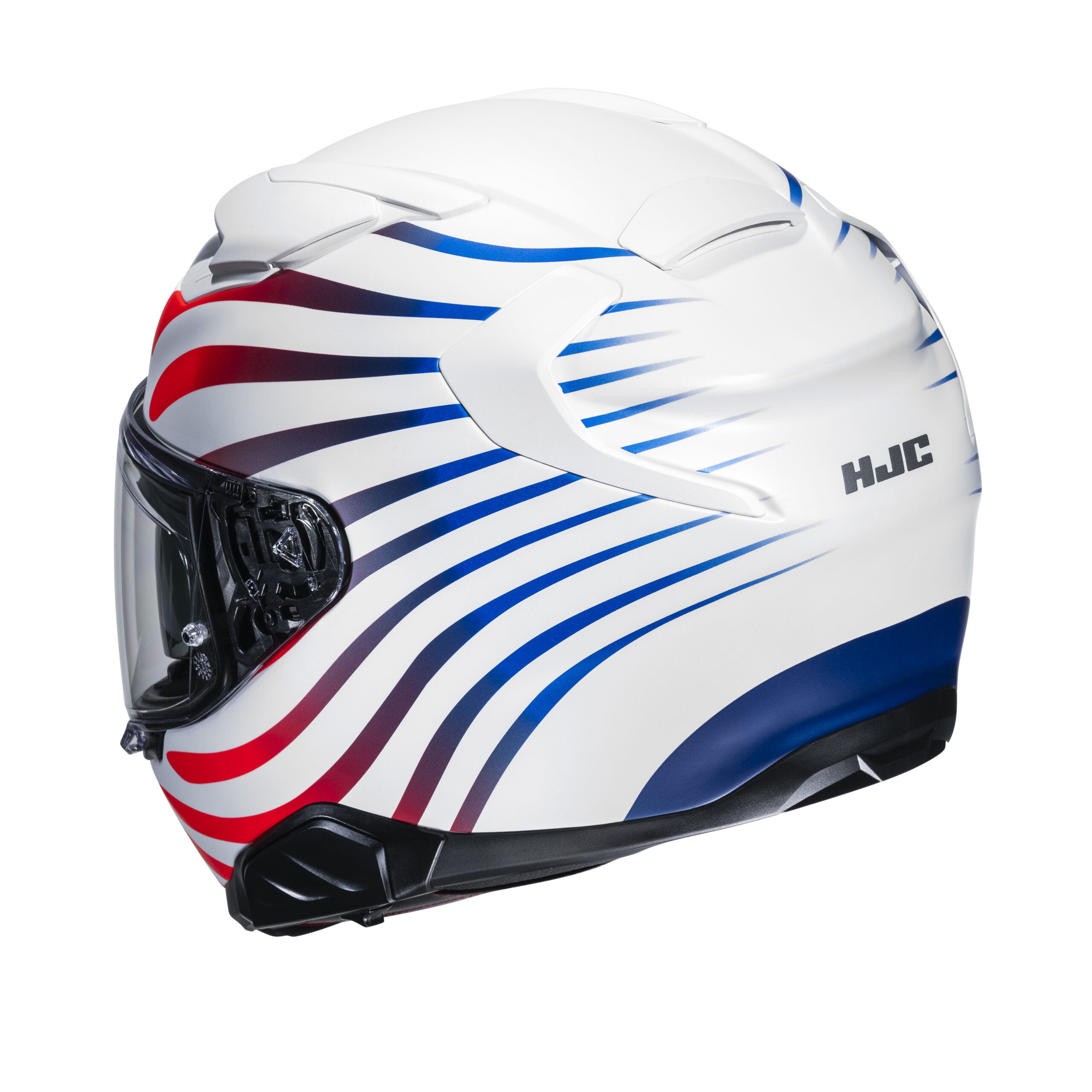 HJC casco moto integral F71 Zen naranja azul blanco MC21SF - Imagen 3