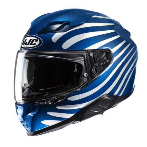 HJC casco moto integral F71 Zen azul blanco MC2