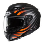 HJC casco moto integral F71 Zen negro naranja MC7SF