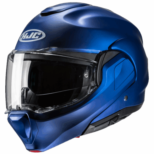 HJC casco moto modular F100 Solid azul