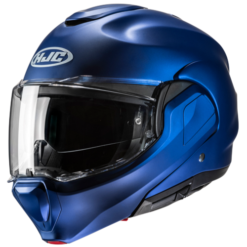 HJC casco moto modular F100 Solid azul