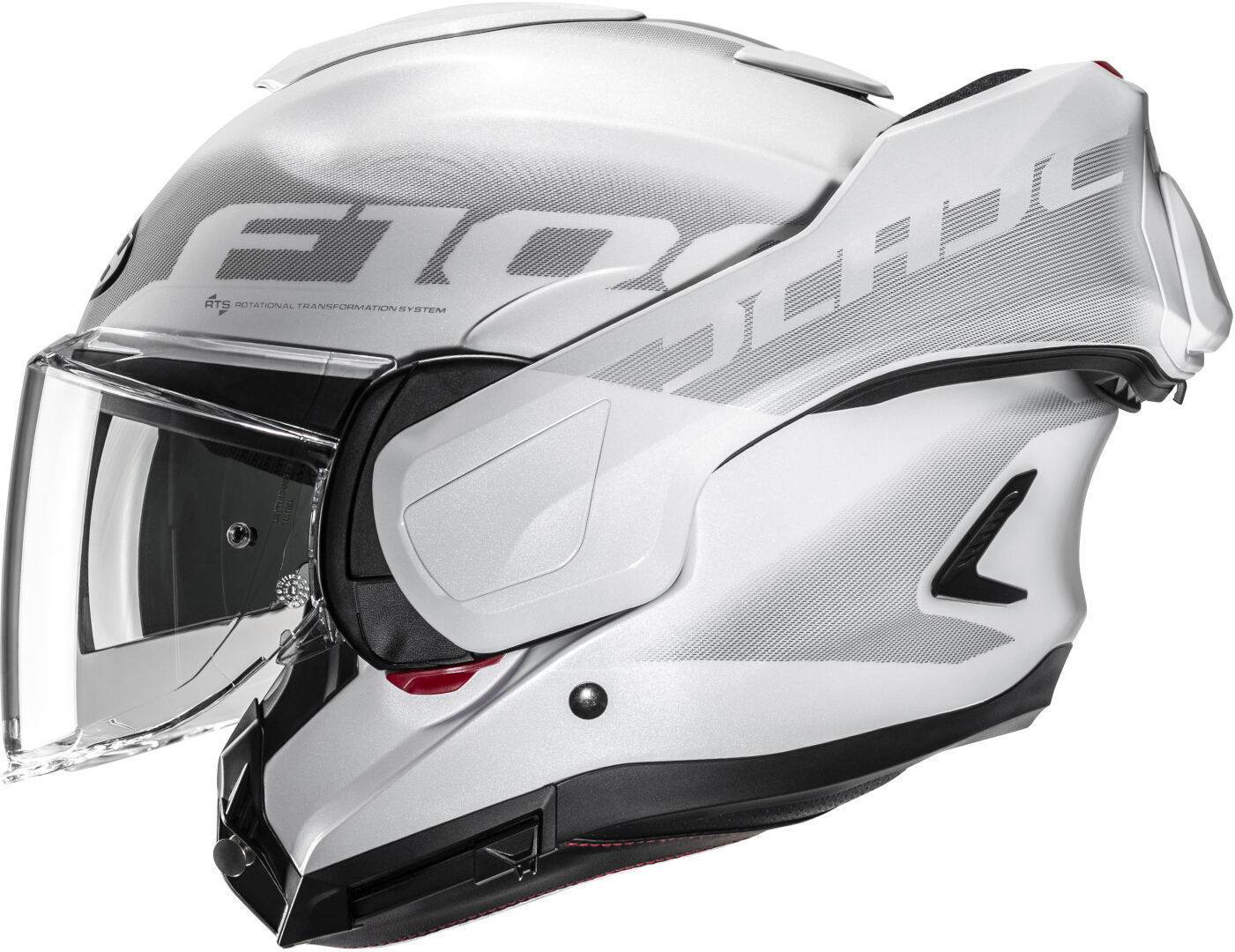HJC casco moto modular F100 Hetal blanco MC10 - Imagen 5