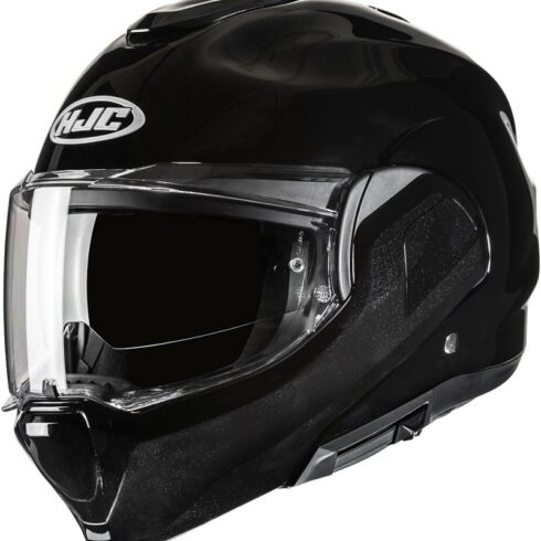 HJC casco moto modular F100 Solid negro