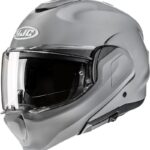 HJC casco moto modular F100 Solid gris mate