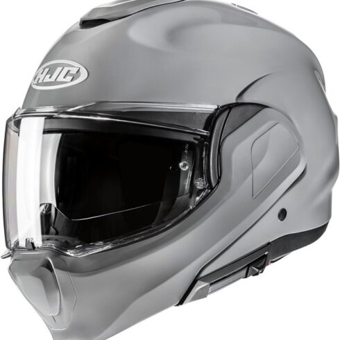 HJC casco moto modular F100 Solid gris mate
