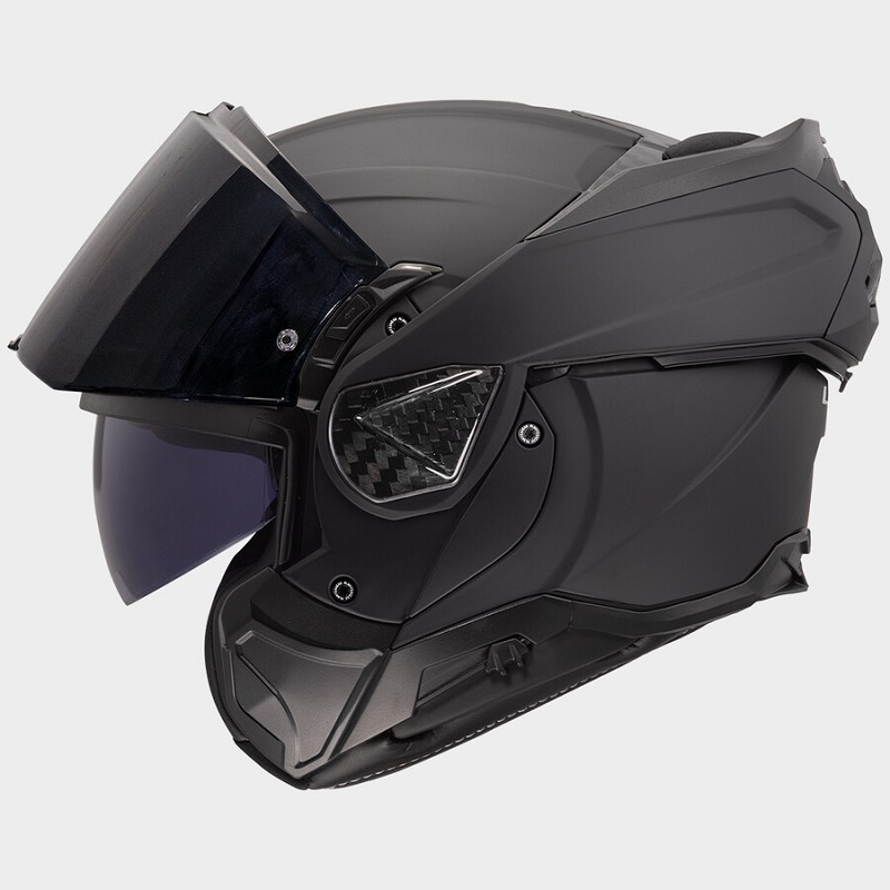 LS2 Casco Moto Modular FF910 Advant II Solid negro mate - Imagen 4