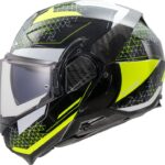 LS2 Casco Moto Modular FF910 Advant II Astral negro amarillo flúor