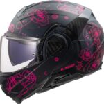 LS2 Casco Moto Modular FF910 Advant II Sophia negro rosa mate