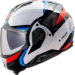 LS2 Casco Moto Modular FF910 Advant II Triple azul rojo blanco
