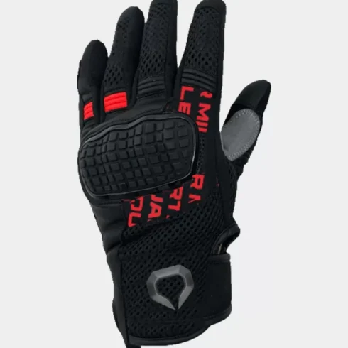 Quartermile Guantes Moto hombre Verano Rock negro rojo