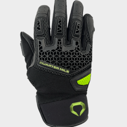 Quartermile guantes moto verano Rodeo negro flúor