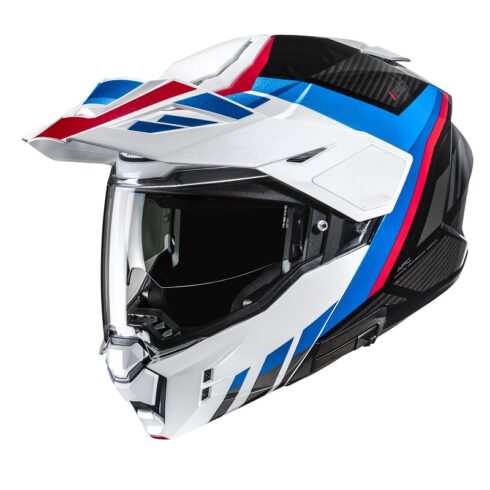 HJC casco modular I80 Trail Imes MC21 azul rojo