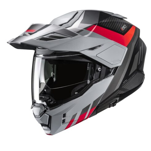 HJC casco modular I80 Trail Imes MC7SF rojo gris