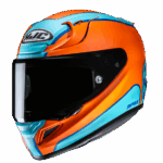 HJC casco moto integral RPHA 12 Respon naranja y azul