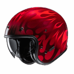 HJC casco jet V31 vintage Firo MC1 rojo