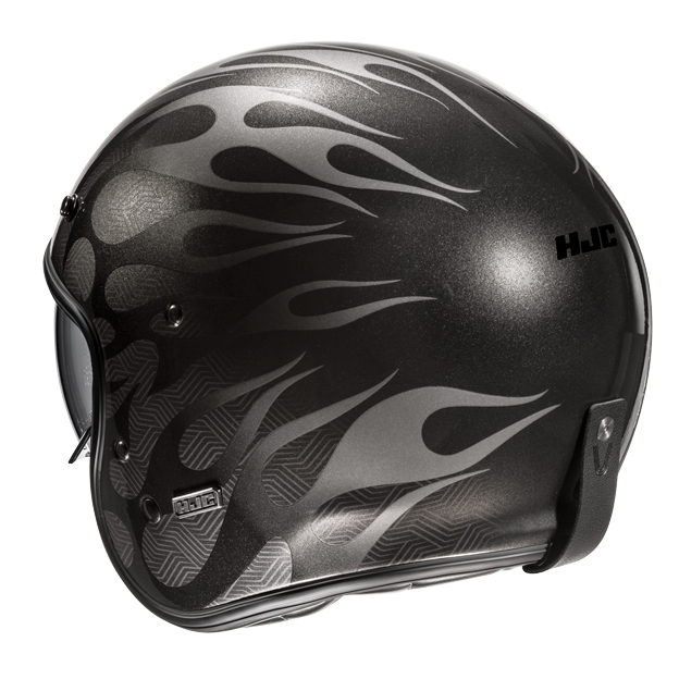 HJC casco jet V31 vintage Firo MC5 plateado - Imagen 5