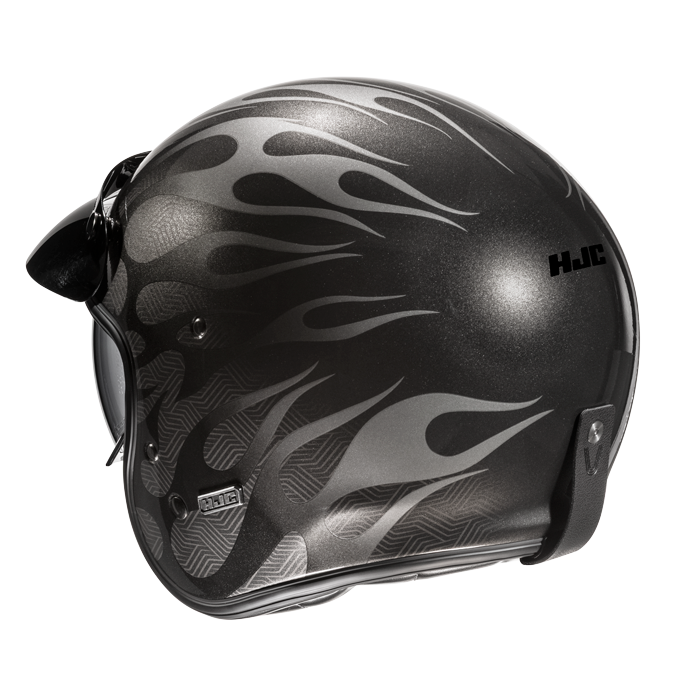 HJC casco jet V31 vintage Firo MC5 plateado - Imagen 6