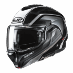 HJC casco moto modular F100 Reff negro blanco MC21