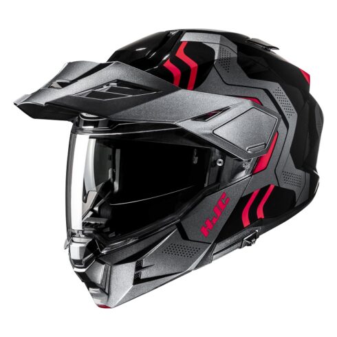 HJC casco modular I80 Trail Velly MC1 rojo gris