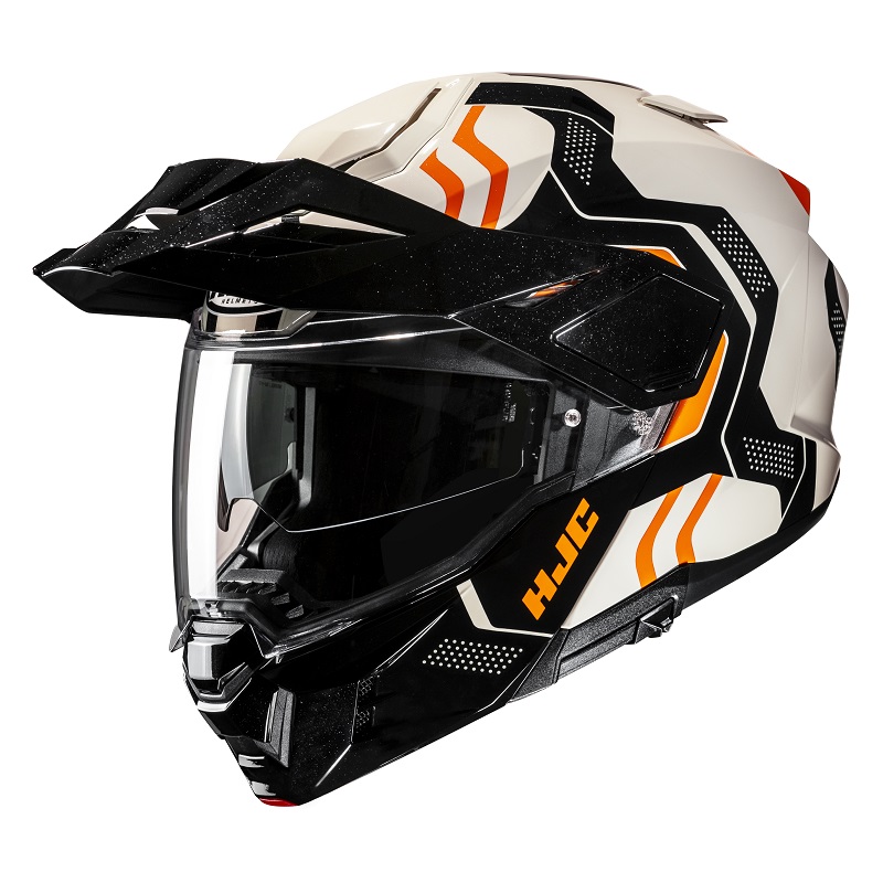 HJC casco modular I80 Trail Velly MC7 naranja blanco