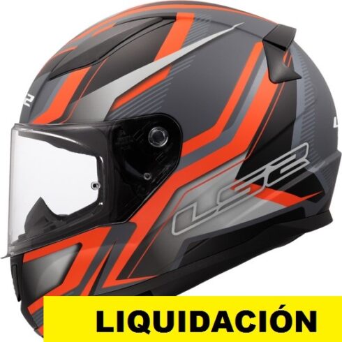LS2 casco moto full face FF353 Rapid II Flitz naranja y gris