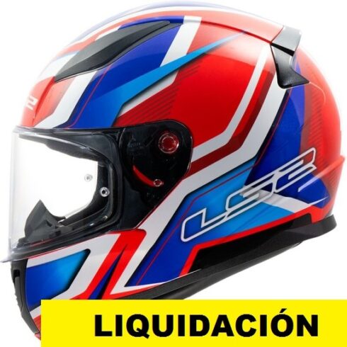 LS2 casco moto full face FF353 Rapid II Flitz rojo y azul