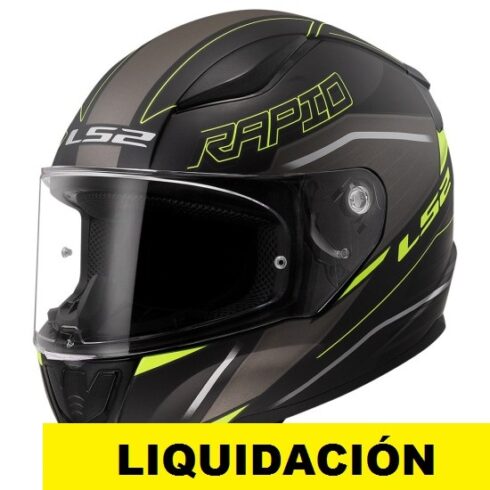 LS2 casco moto full face FF353 Rapid II Rokku negro y fluor