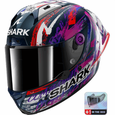 Shark Casco Moto Integral AERON GP FIN 1 Replica Zarco morado
