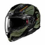 HJC Casco Moto modular RPHA 91 BLAT MC7 verde negro