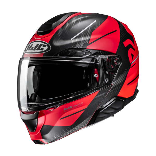 HJC Casco Moto modular RPHA 91 BLAT MC1SF rojo negro